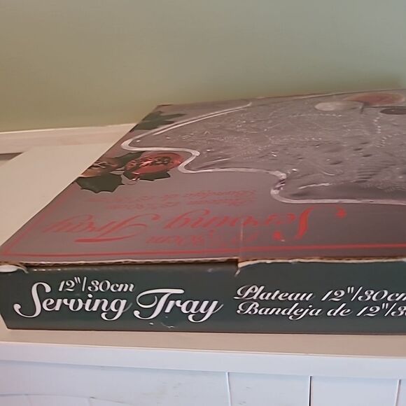 Indiana Glass Christmas Serving Tray #1 - Picture 8 of 9